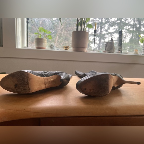 Jimmy Choo black double sided zipper leather boots with stiletto heels - Picture 9 of 12